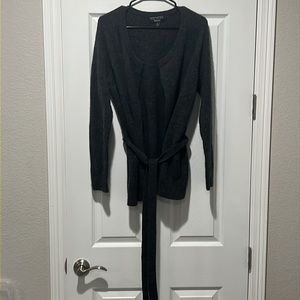 Banana Republic Gray Open Front Belted Filpucci Italian Yarn Cardigan Women's XL